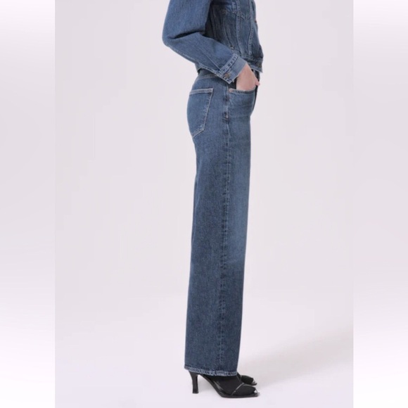 AGOLDE Harper Jeans Size 33 EUC lLike New Straight Wide Leg Stretch A915… - Picture 8 of 13